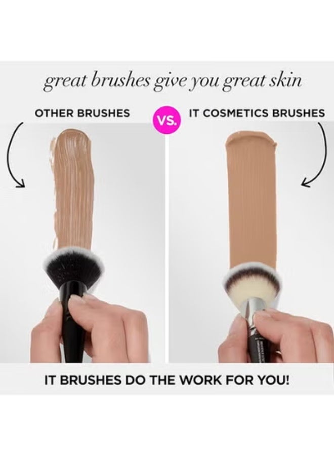 IT Cosmetics Heavenly Luxe Complexion Perfection Brush #7 - Dual-Ended Premium Makeup Brush For Foundation Concealer & Contour, Ultra-Soft Synthetic Fibers, Airbrush Finish, Pro-Hygienic, Cruelty-Free - Image 2